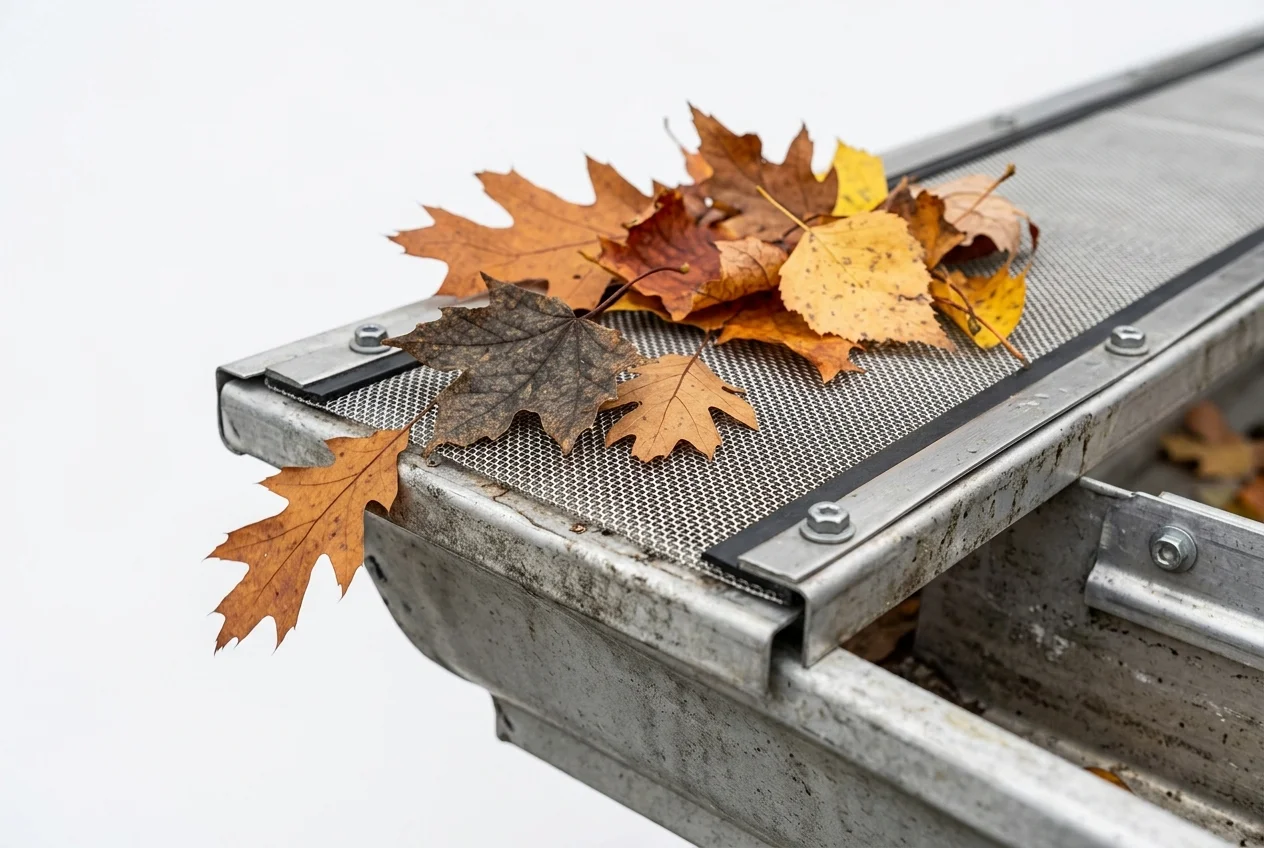 Micro-mesh gutter guard installed