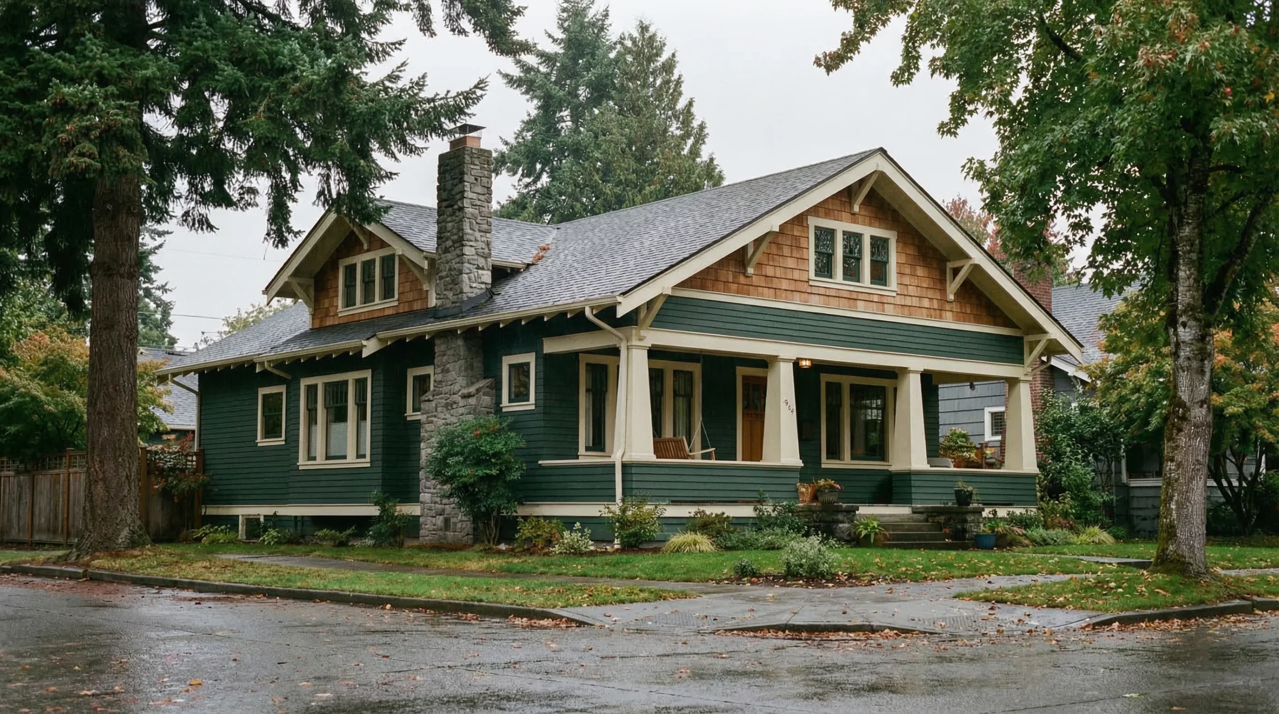 Craftsman bungalow home with new siding