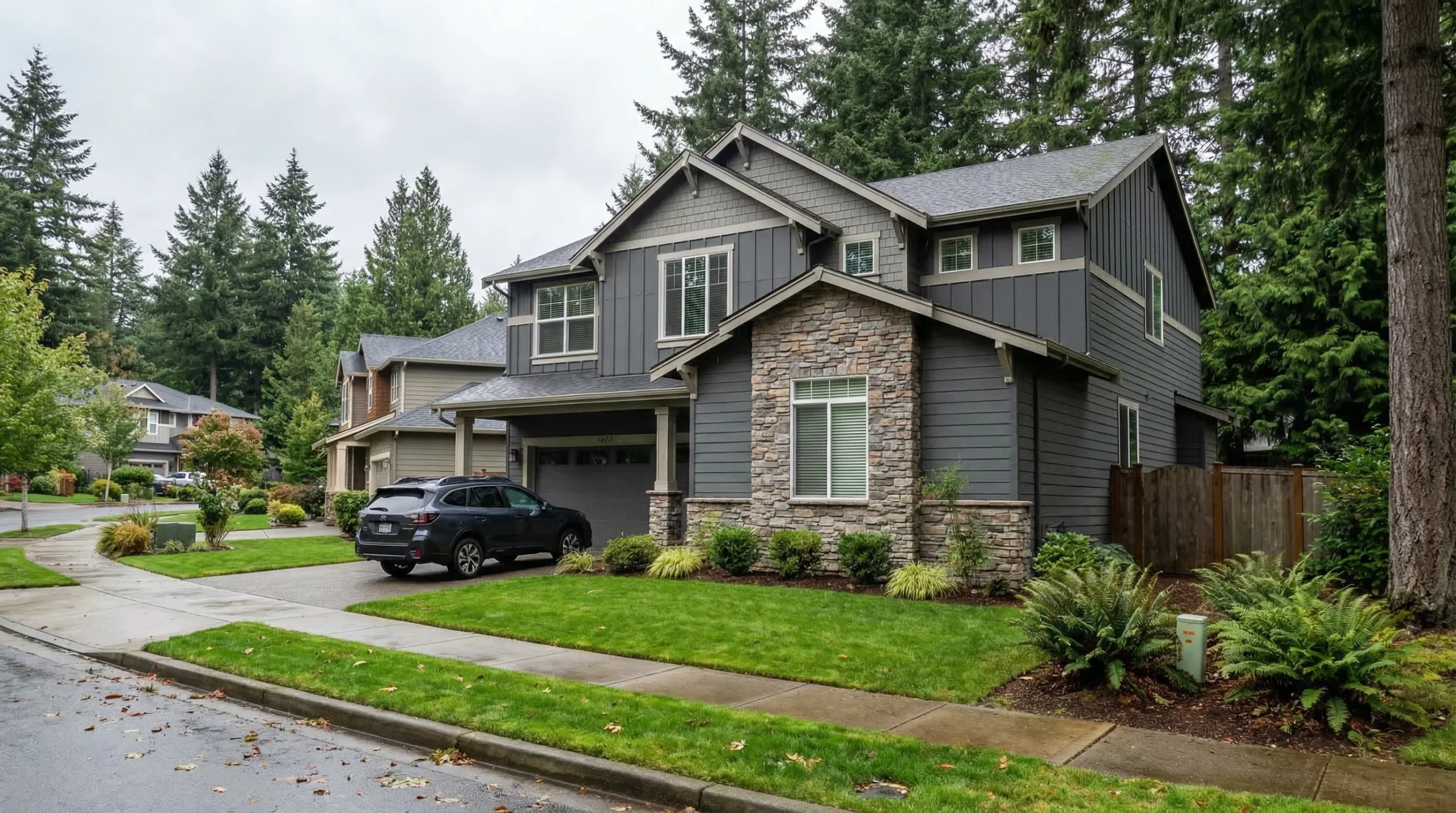 Modern suburban home exterior